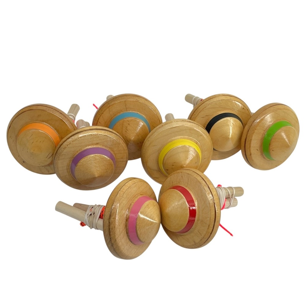 Battle of the UFO's Handmade Wooden Tops Battle Game Replacement Tops